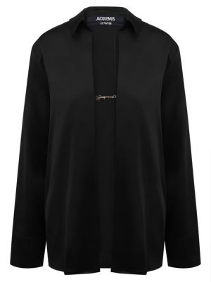 Блузка из вискозы Jacquemus черная
