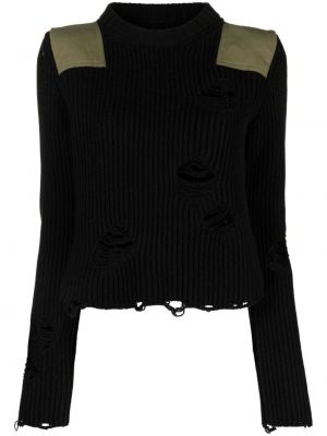 Sweter z przetarciami Mm6 Maison Margiela