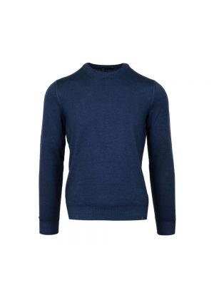 Sweter z okrągłym dekoltem Fay niebieski
