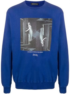 Sweatshirt aus baumwoll mit print Undercover blau