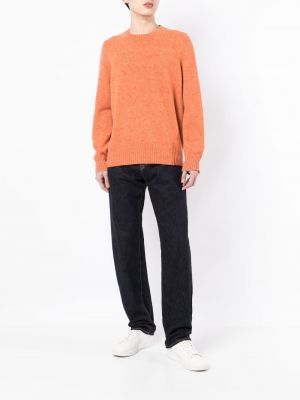 Džemperis ar apaļu kakla izgriezumu Brunello Cucinelli oranžs