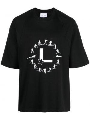 Camiseta con estampado Lourdes negro