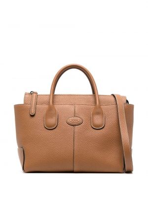 Shopper en cuir Tod's marron