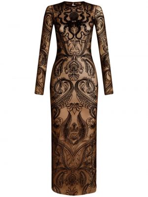 Sukienka wieczorowa tiulowa z wzorem paisley Etro