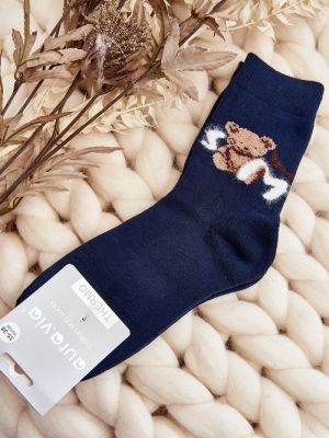 Medvilninės kojines Kesi mėlyna