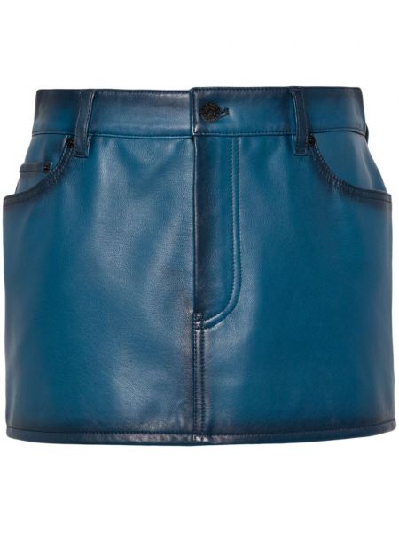 Lederrock Acne Studios blau