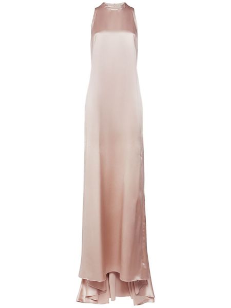 Ermeløs silke sateng dress Max Mara rosa