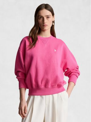 Polo majica sa dugačkim rukavima Polo Ralph Lauren ružičasta