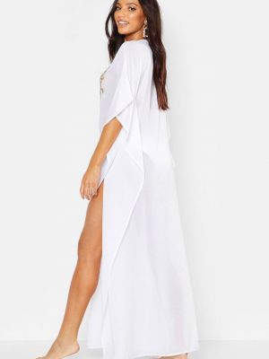 Пляжное платье-туника Boohoo белое