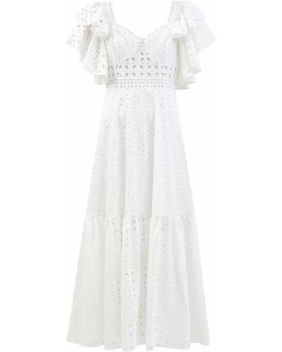 Платье с открытой спиной и ажурной отделкой Breezy Batista Charo Ruiz Ibiza - Белый