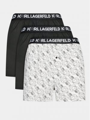 Pletené boxerky Karl Lagerfeld černé