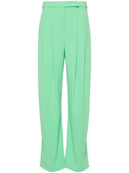 Pantaloni cu croială lejeră plisate Pinko verde