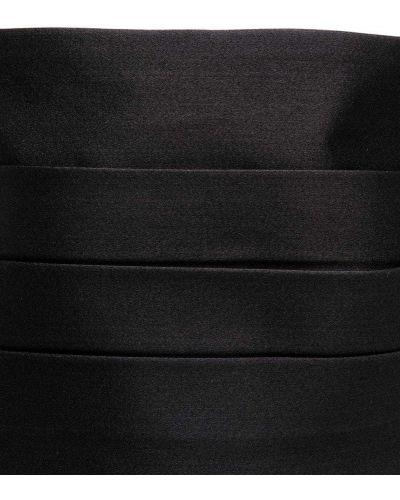 Jedwabny krawat plisowany Polo Ralph Lauren czarny