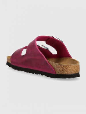 Sandale din piele Birkenstock violet