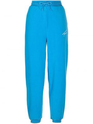 Siuvinėtos sportinės kelnes Tommy Jeans mėlyna