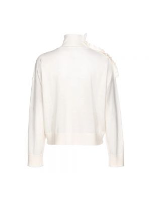 Jersey cuello alto de tela jersey Pinko blanco