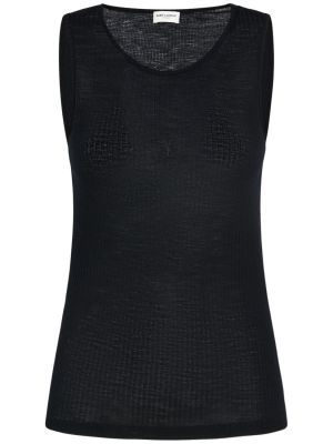 Ull tank top Saint Laurent svart