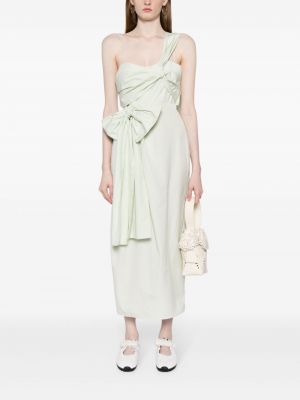 Sukienka koktajlowa bawełniana asymetryczna Cecilie Bahnsen zielona