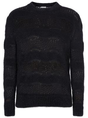 Пуловер от мохер Saint Laurent черно