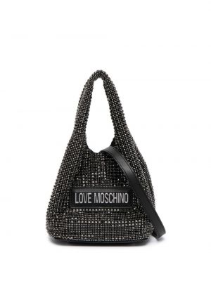 Shopper handtasche mit kristallen Love Moschino