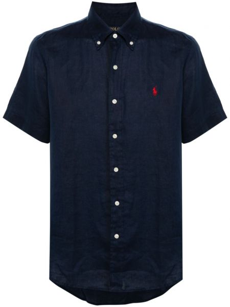 Dryžuotas lininis polo marškinėliai Polo Ralph Lauren