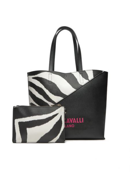 Τσάντα shopper Just Cavalli μαύρο