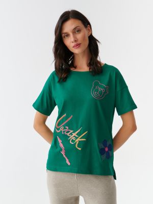 T-shirt à motif mélangé Tatuum vert