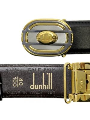 Cinturón de cuero Dunhill Pre-owned negro