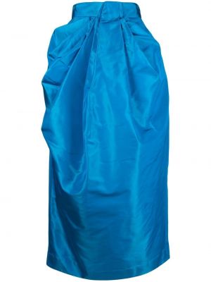 Hodvábna sukňa Christopher John Rogers modrá