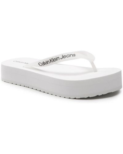 Žabky Calvin Klein Jeans bílé