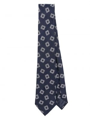 Svilena kravata iz žakarda Emporio Armani modra