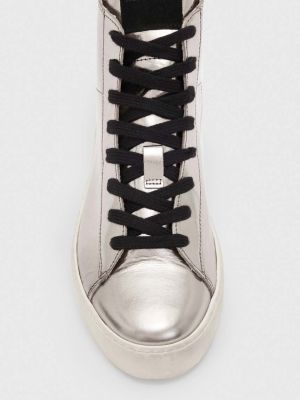 Pantofi din piele Allsaints argintiu