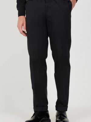 Spodnie slim fit bawełniane Altinyildiz Classics czarne