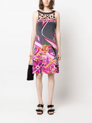 Zīda kleita ar ziediem ar apdruku Pucci Pre-owned