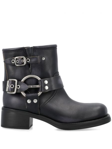 Ankle boots en cuir Miu Miu