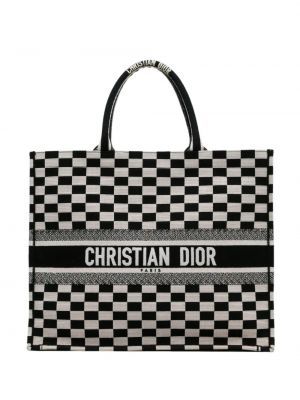 Kostkovaná shopper kabelka Christian Dior