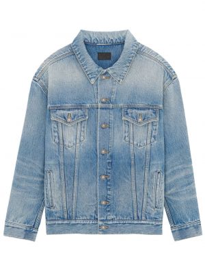Oversized denim jakna Saint Laurent modra