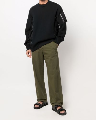Sweatshirt mit rundhalsausschnitt Sacai schwarz