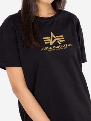 Bavlněné mini šaty Alpha Industries černé