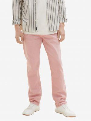 Straight fit džíny Tom Tailor růžové