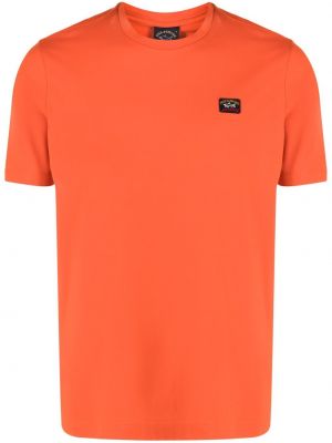 Siuvinėtas marškinėliai Paul & Shark oranžinė