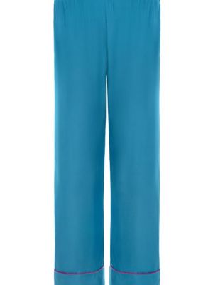 Синие шелковые брюки Simonetta Ravizza