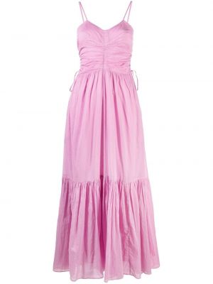 Hosszú ruha Isabel Marant Etoile rózsaszín