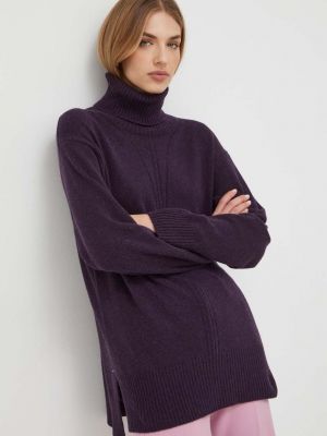 Шерстяной свитер Trussardi фиолетовый