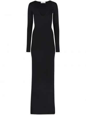 Вълнена вечерна рокля Nina Ricci черно