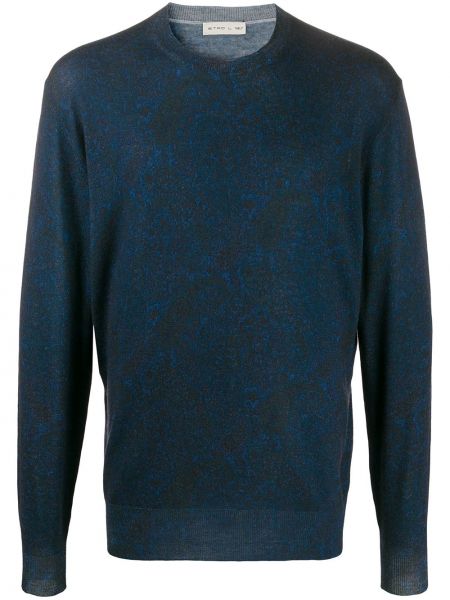 Jersey con estampado de tela jersey con estampado abstracto Etro azul