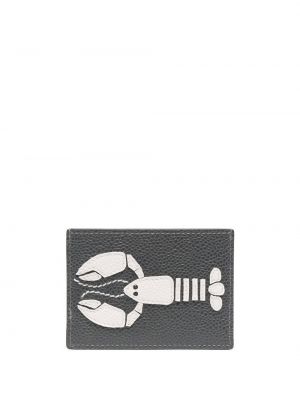 Peňaženka s aplikáciou Thom Browne sivá