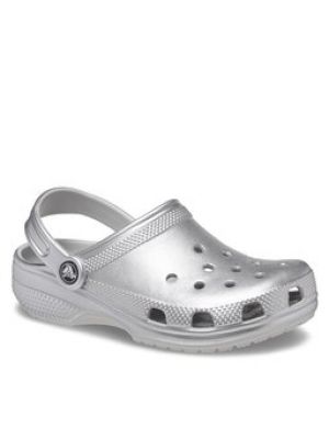 Sandály Crocs stříbrné