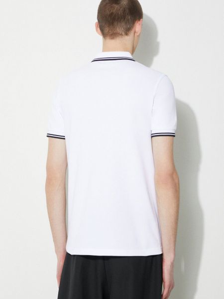 Βαμβακερό πουκάμισο Fred Perry λευκό
