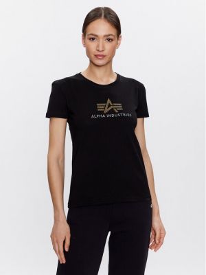 T-shirt en cristal Alpha Industries noir
